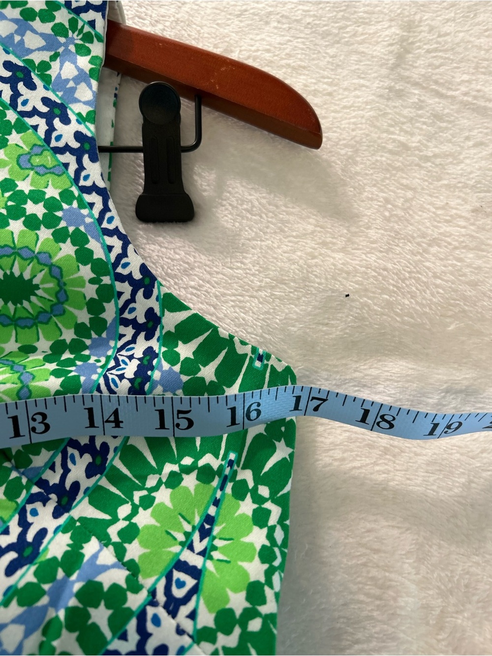 London Times Green & Blue Printed Sleeveless Shift Dress Sz Small - Picture 4 of 6
